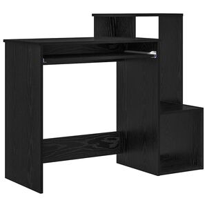 vidaXL Stol Crni hrast 106 x 41 x 88.5 cm Konstruirano drvo