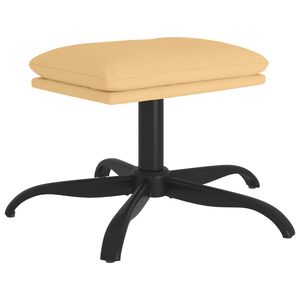 vidaXL Tabure krem 60x60x36 cm od mikrovlakana