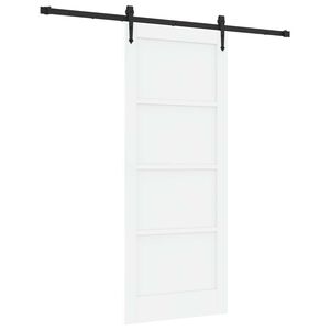 vidaXL Klizna vrata ORKDAL Bijela i crna 83 x 202 cm Masivna borovina
