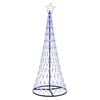 vidaXL LED božićno drvce Plava 184,5 cm Metal
