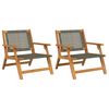 vidaXL Vrtni namje&scaron;taj 2 pcs Siva 67 x 78 x 73 cm Čvrsto drvo akacije