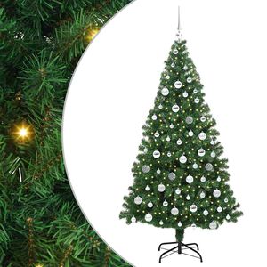 vidaXL Umjetno božićno drvce Zelena 180 cm PVC i Čelik i Plastika