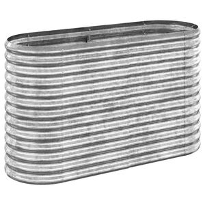 vidaXL Povi&scaron;ena vrtna gredica od pocinčanog čelika 114 x 40 x 68 cm srebrna