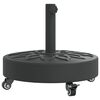 vidaXL Baza suncobrana s kotačima za stupove &Oslash; 38/48 mm 27 kg okrugla