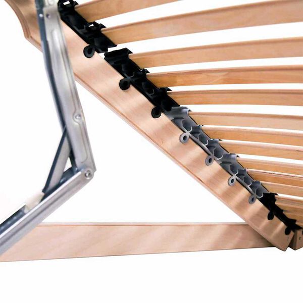 vidaXL Ležaj s letvicama Smeđa 90 x 190 cm Čvrsto drvo bukve