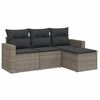 vidaXL 4-dijelni set vrtnih sofa od poliratana s jastucima sivi