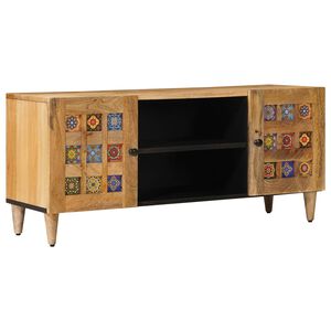 vidaXL TV ormar s policom Prirodna 105 x 33 x 46 cm Čvrsto drvo manga