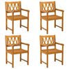 vidaXL Vanjska klupa 4 pcs Prirodna 56 x 55,5 x 90 cm