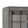 282456 vidaXL Wardrobe with Compartments and Rods Grey 150x45x175 cm Fabric