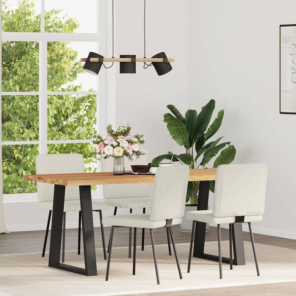 vidaXL Blagovaonske stolice 4 kom krem bar&scaron;unaste