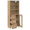 vidaXL Highboard Umjetnički hrast 69,5 x 34 x 180 cm Konstruirano drvo