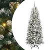 vidaXL Umjetno božićno drvce Bijela 210 cm PVC, plastika, čelik i PE