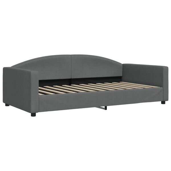 vidaXL Dnevni krevet na razvlačenje tamnosivi 100 x 200 cm od tkanine