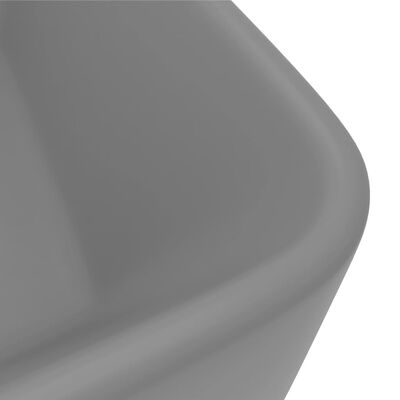 vidaXL Luksuzni umivaonik mat svjetlosivi 41 x 30 x 12 cm keramički