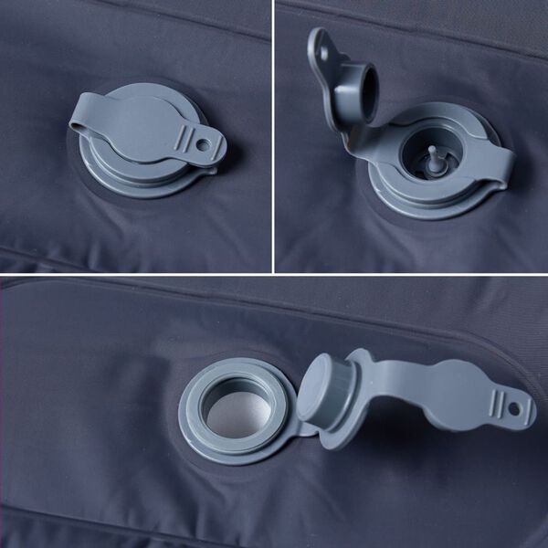 vidaXL Samonapuhujući madrac za kampiranje s jastukom sivi za 1 osobe