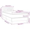 vidaXL Krevet box spring s madracem LED tamnoplavi 90x190 cm bar&scaron;un