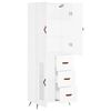 vidaXL Visoka komoda bijela 69,5x34x180 cm konstruirano drvo