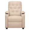 vidaXL Električna masažna fotelja od tkanine krem