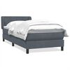 vidaXL Box spring krevet s madracem tamnosivi 100x210 cm bar&scaron;unasti
