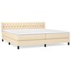 vidaXL Krevet s oprugama i madracem krem 200 x 200 cm od tkanine