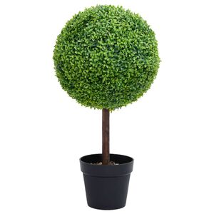 vidaXL Umjetni &scaron;im&scaron;ir u obliku kugle s posudom zeleni 71 cm