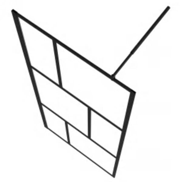 vidaXL Pregrada za tu&scaron;iranje od kaljenog stakla crna 80 x 195 cm