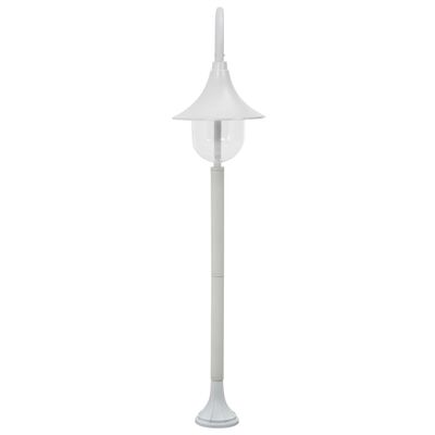 vidaXL Vrtna stupna svjetiljka od aluminija E27 120 cm bijela