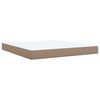 vidaXL Krevet box spring s madracem cappuccino 180x200 cm umjetna koža
