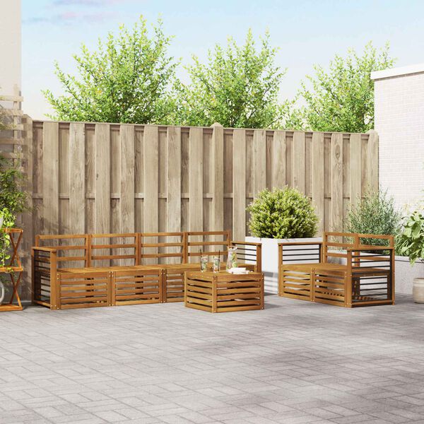 vidaXL Setovi sofa 7 pcs Prirodna Čvrsto drvo akacije