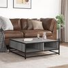 vidaXL Stol za kavu Sivi Sonoma 80x80x30 cm Konstruirano drvo i metal