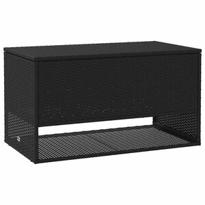 vidaXL Vanjska kutija za jastuke crna 100x55x55,5 cm od poliratana