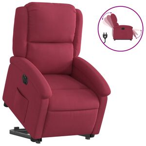 vidaXL Električni naslonjač na podizanje boja vina bar&scaron;unasti