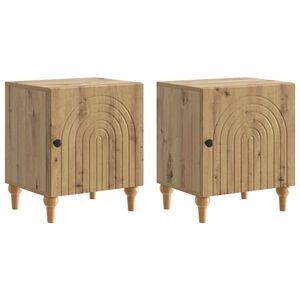 vidaXL Noćni ormar 2 pcs Hrast artisan 43 x 34,5 x 50 cm
