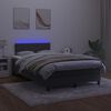 vidaXL Krevet box spring s madracem LED crni 120 x 200 cm bar&scaron;un