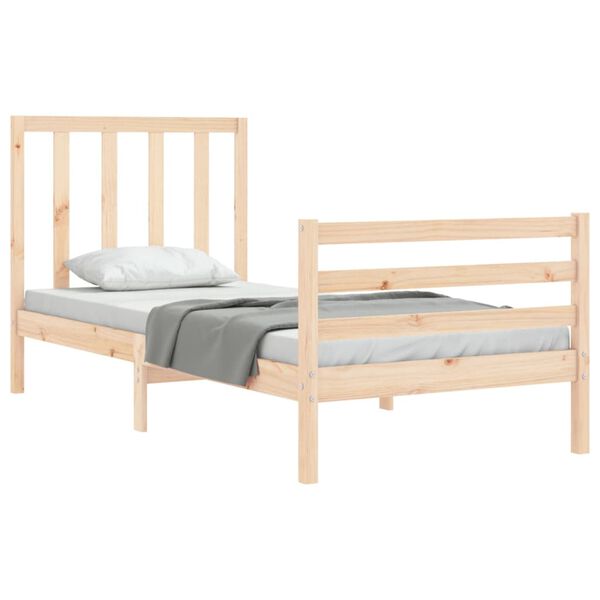 vidaXL Okvir kreveta bez madraca 90 x 200 cm od masivne borovine