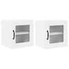 vidaXL Zidni stakleni ormarić PORTO 2 pcs Bijelo 40 x 31 x 40 cm