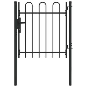 vidaXL Ogradna vrata BOXTEL 103 x 150 cm Čelik s prahom premazan Siva