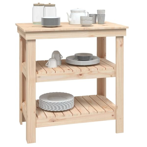 vidaXL Radni stol 78,5 x 50 x 80 cm od masivne borovine