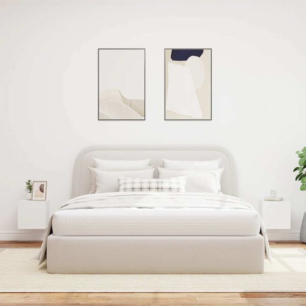 vidaXL Zidni TV ormarići s LED svjetlima 2 kom bijeli 30,5x35x30 cm