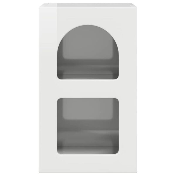 vidaXL Noćni ormarić Visoki sjaj bijela 29.5 x 35 x 50 cm