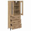 vidaXL Highboard Umjetnički hrast 69,5 x 34 x 180 cm Konstruirano drvo