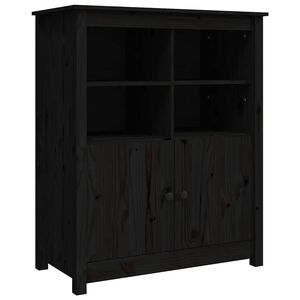 vidaXL Komoda crna 83 x 41,5 x 100 cm od masivne borovine