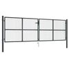 vidaXL Vrtna vrata od mrežastog čelika 400x125 cm siva