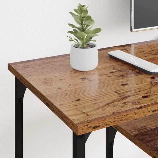 vidaXL TV ormar Staro drvo 102 x 35 x 45,5 cm Obrađeno drvo i čelik