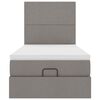 vidaXL Otomanski krevet s madracem smeđesivi 100x200 cm tkanine