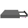 vidaXL Plutajuća zidna polica visoki sjaj siva 40 x 23 x 3,8 cm MDF