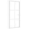 vidaXL Unutarnja vrata 93 x 201,5 cm Bijela od ESG stakla i aluminija