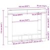 vidaXL TV ormar Zidne Staro drvo 152 x 22 x 113 cm Konstruirano drvo