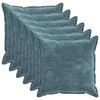vidaXL Presvlaka za jastuk 6 pcs HOUTEN Plava 55 x 55 cm