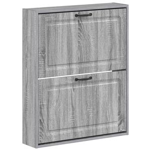 vidaXL Ormar za cipele na zidu UTRECHT 71 x 17 x 86 cm Siva Sonoma